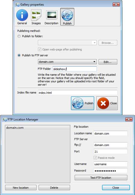 Publish to FTP : flash mac launcher