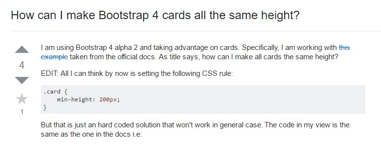 Insights on  just how can we  establish Bootstrap 4 cards  all the same tallness?